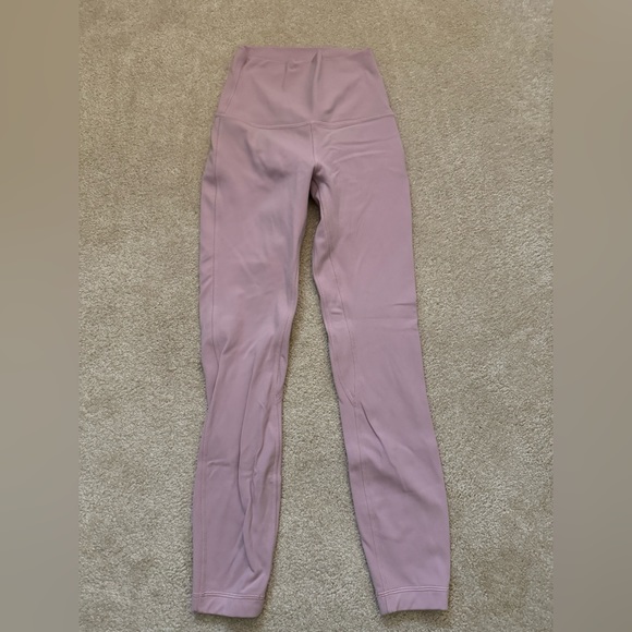 Lululemon Pink Wunder Train High Rise legging and matching Sports Bra - Picture 3 of 4